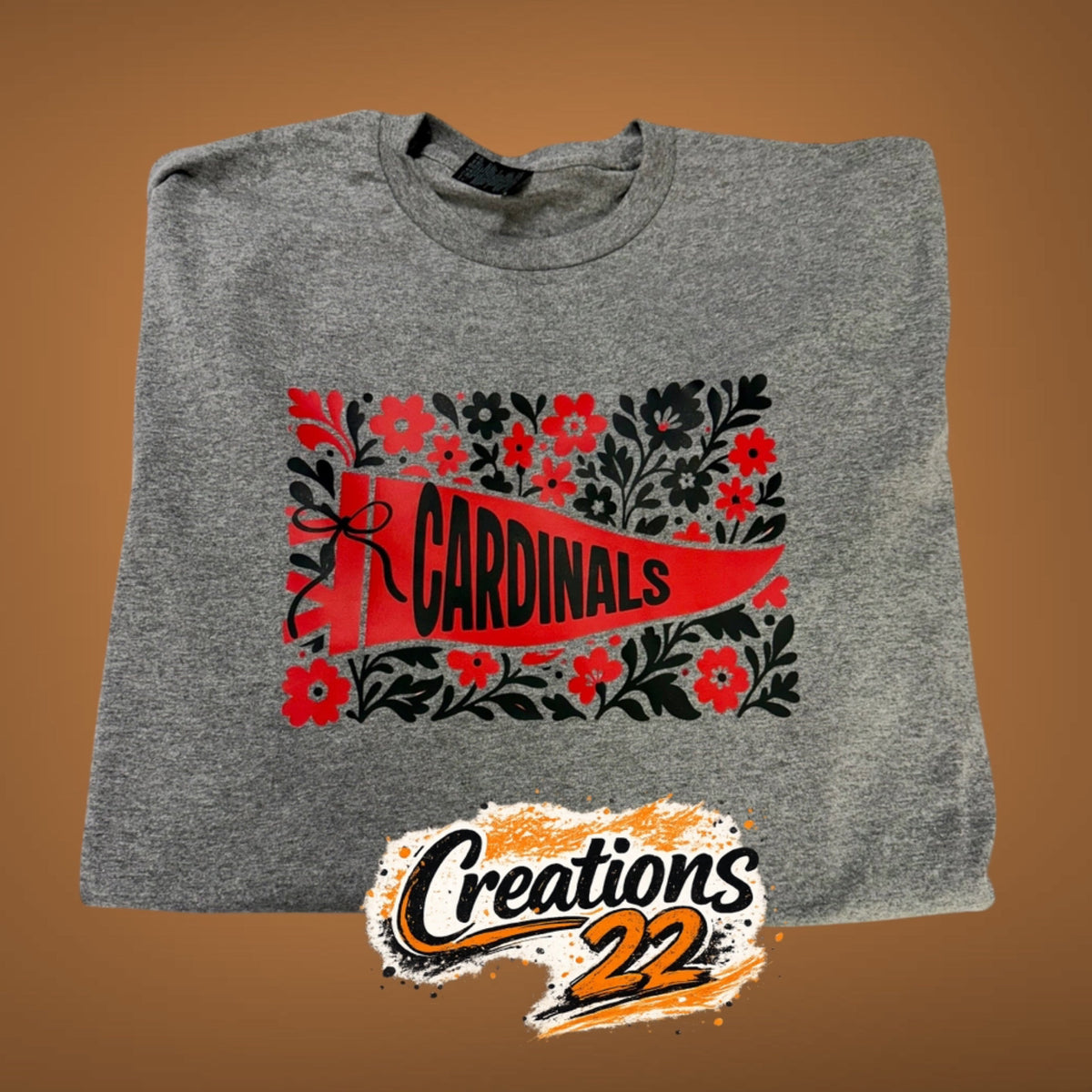 Cardinals Flag Floral